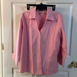 Coldwater Creek- size: 2x, color: pink, 3.5 sleeves, dress shirt